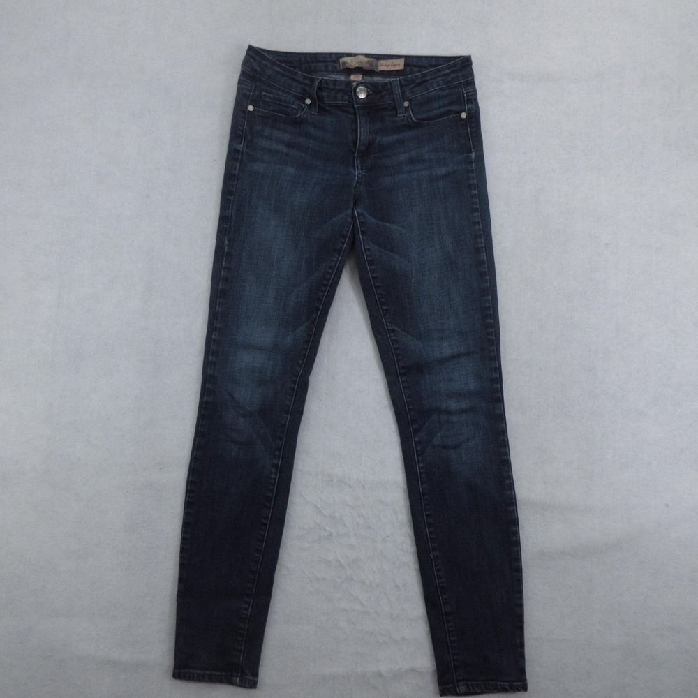 Paige Verdugo Jegging Jeans Womens 26 Blue Dark Wash Low Rise Stretch Denim USA